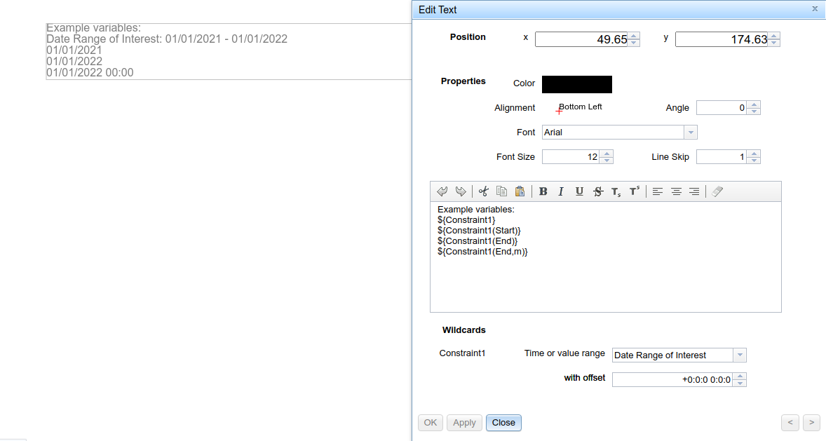Variables Example